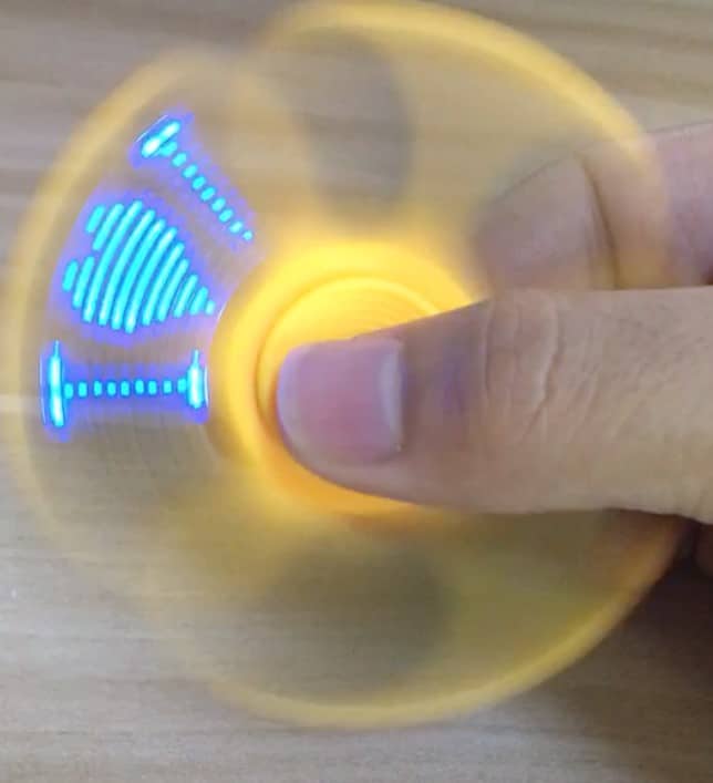 Hand spinner message lumineux LED Steelspinner