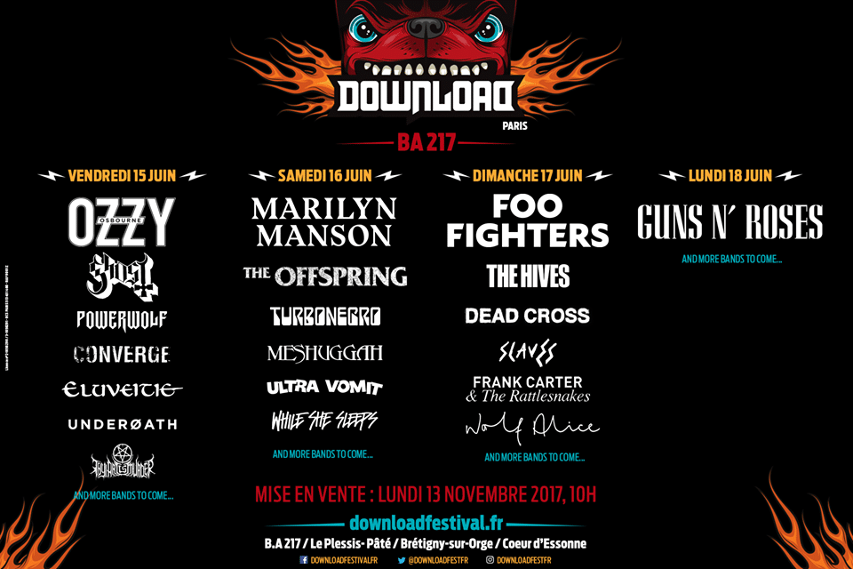 Programmation et têtes d'affiches du Download Festival ...